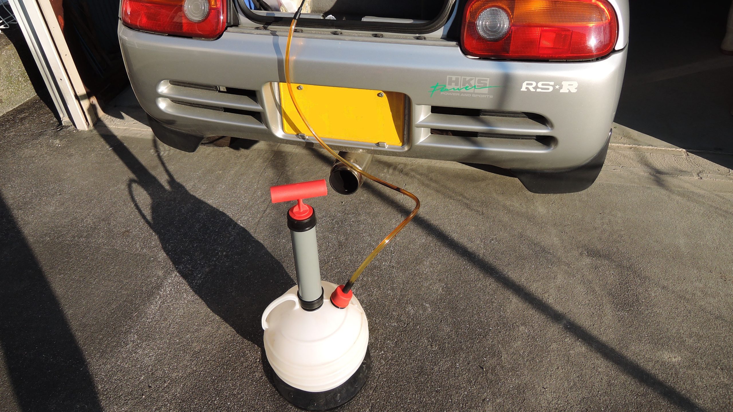 ビートのオイル交換　～上抜きオイルチェンジャー～